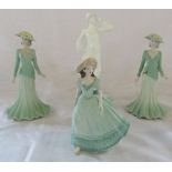 4 Coalport and Royal Worcester figurines - Bea monde Cassandra (2) and Angela and Vogue collection