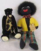 Dean's limited edition bear 'Jungle Jim' no 80/500 and Robin Rive 'Golly gosh' limited edition doll