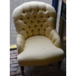 Button back nursing chair