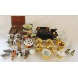 Various ceramics inc Royal Worcester and Royal Doulton, box brownie camera, draftman's box,