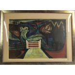 Limited edition lithograph 'The White Gate' by Allin Braund (1915-2004) signed and numbered in