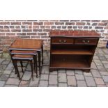 Nest of tables and a small Regency style cabinet