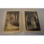 Small postcard album of mainly church interior/exterior scenes