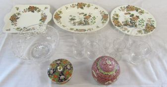 Various ceramics and glassware inc Wedgwood