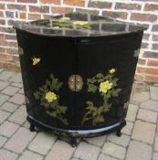 Chinese black lacquer corner cabinet