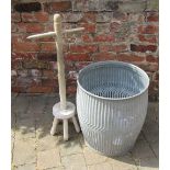 Galvanised dolly tub and posser