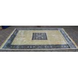 Large rug with a central medallion design,