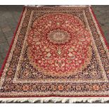 Red ground Keshan carpet 2.30m by 1.