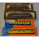 4 boxed model railway trains including Mainline & Roco