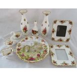 Royal Albert 'Old Country Roses' ceramics including photo frames