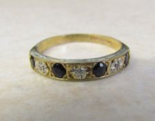 9ct gold sapphire and diamond ring total weight 1.