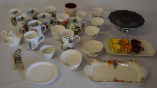 Various ceramics including cups and mugs