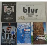 Promotional poster for Blur dressing room from 1995 autographed by Blur 29.