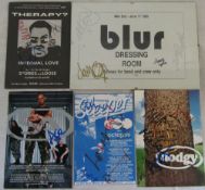 Promotional poster for Blur dressing room from 1995 autographed by Blur 29.