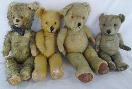 4 vintage teddy bears (af)