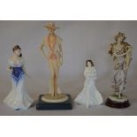 4 figurines including Royal Doulton