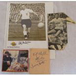 Football interest - Hand signed photograph of Sir Stanley Matthews 20 cm x 25 cm together with