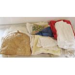 Box of assorted linen