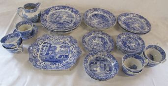 Selection of Spode Italian blue and white dinner service