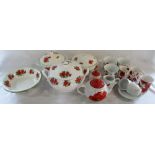 Various Alpine poppy tableware