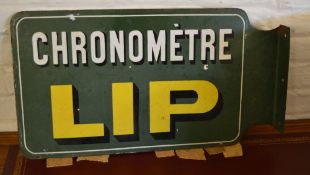 Large ex-shop Chronometre Lip metal & enamel sign