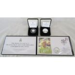 Queen Elizabeth II 90th birth 2016 silver Britannia commemorative cover & Jubilee Mint Queen