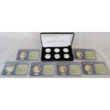 Jubilee Mint 2015 Annual History commemorative £5 coin collection & 6 Longest Serving Monarch