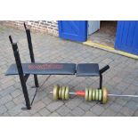 Weider bench press and bar