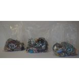 3 large mixed bags of costume jewellery