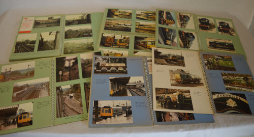 6 railway themed cuttings/photograph albums from the 1980s