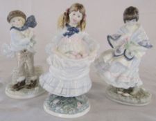 3 Coalport figurines - Visiting day, Childhood joys & The boy H 19.