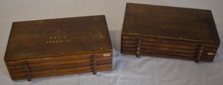 2 vintage 'Rubis Favorite' watchmakers drawers full of small watch parts