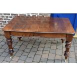 Victorian dining table on turned legs