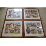 4 Lester Piggott limited edition montage prints