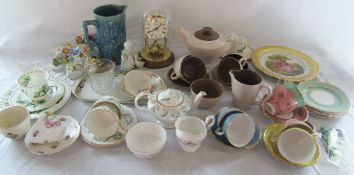 Selection of ceramics etc inc Royal Doulton, Royal Albert & Poole, anniversary clock,