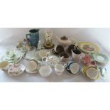 Selection of ceramics etc inc Royal Doulton, Royal Albert & Poole, anniversary clock,