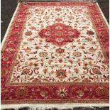 Red ground Keshan carpet 2.80m by 2.