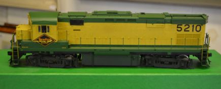 Overland Models Inc Alco C424 Ph I, reading #5201-5210 made by Ajin, painted in yellow/green,