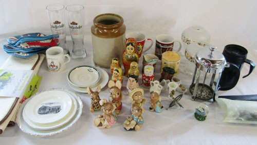 Assorted ceramics and glassware inc Pendelfin