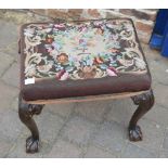 Dressing table stool in the Chippendale style