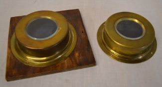 2 brass WW1/WW2 period military cockpit watch holders,