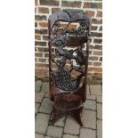 Carved 2 piece tribal chair (back repaired)