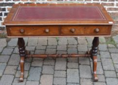 Victorian writing table with inset leather skiver W106cm D51cm H78cm