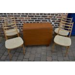 Drop leaf table and 4 chairs