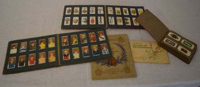 Various cigarette cards in albums