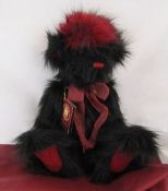 Modern jointed teddy bear by Charlie Bears 'Red Liquorice' designed by Heather Lyell L 40 cm