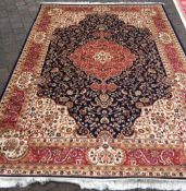 Beige ground Keshan carpet 2.80m by 2.