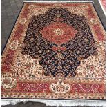 Beige ground Keshan carpet 2.80m by 2.