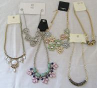 Selection of costume jewellery necklaces inc Marks & Spencers and New Look