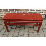 Oriental lacquer table / bench L 106 cm H 52 cm D 35 cm